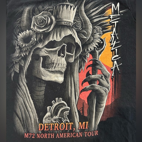 2023 11/10 Official Metallica Detroit Shirt Small N1 Tour Ford Field Michigan - Picture 2 of 5
